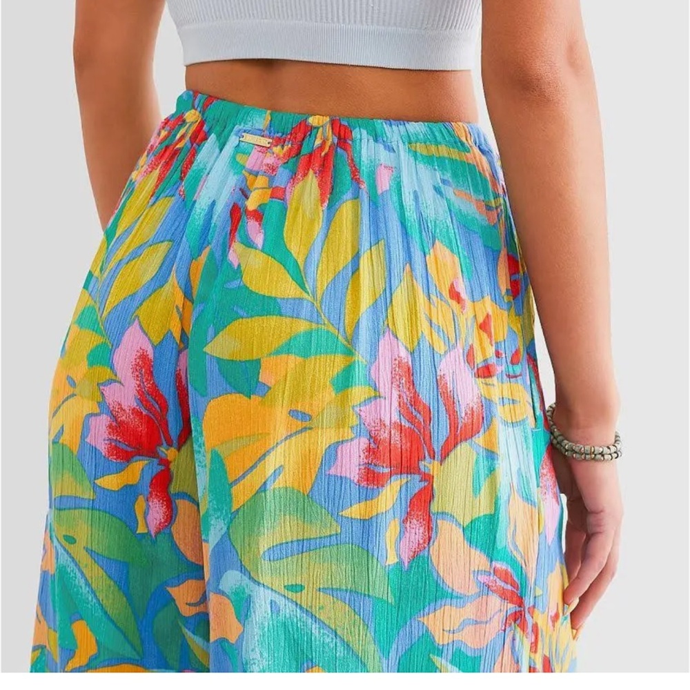 Tropical Floral Wide Leg Pants Billabong Suncatcher